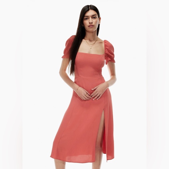 NWT Aritzia Wilfred Fannie Dress - WARM SIENNA RED (6) - Picture 2 of 9